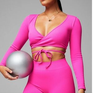 Fabletics Seamless Long-Sleeve Wrap Top